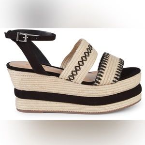 Braided Jute Platform Wedge Sandals